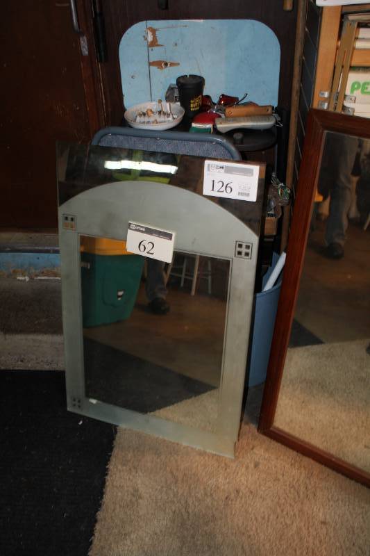lot 126 image: Wall Mirror, 36 inches tall by 24 inches wide