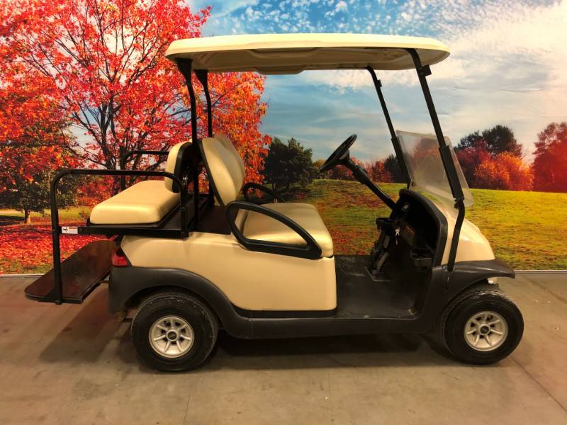 2014 Beige Club Car Precedent 4 Passenger Golf Cart W Street Legal Package