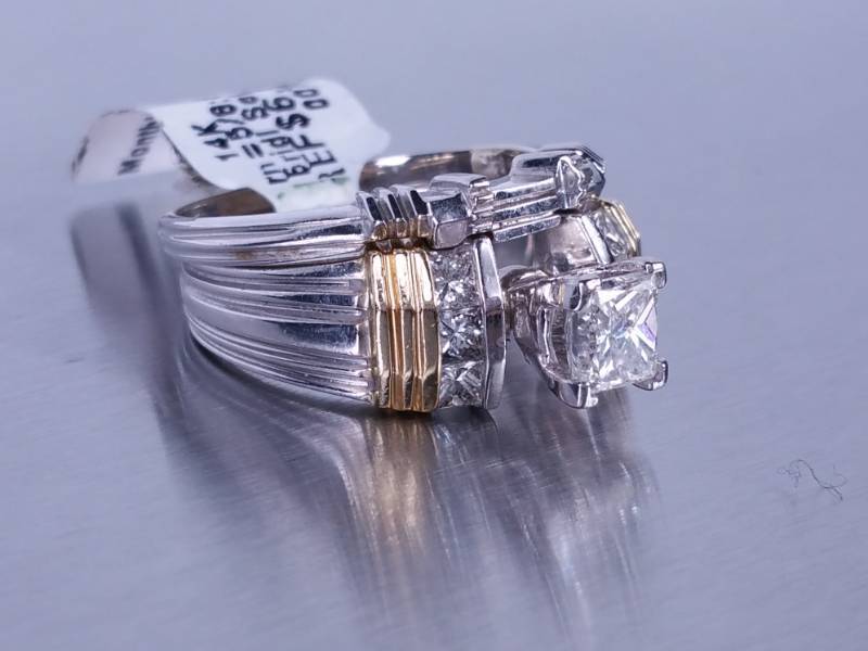 Over 1CT Princess Cut Diamond Bridal Set - $6999 Retail