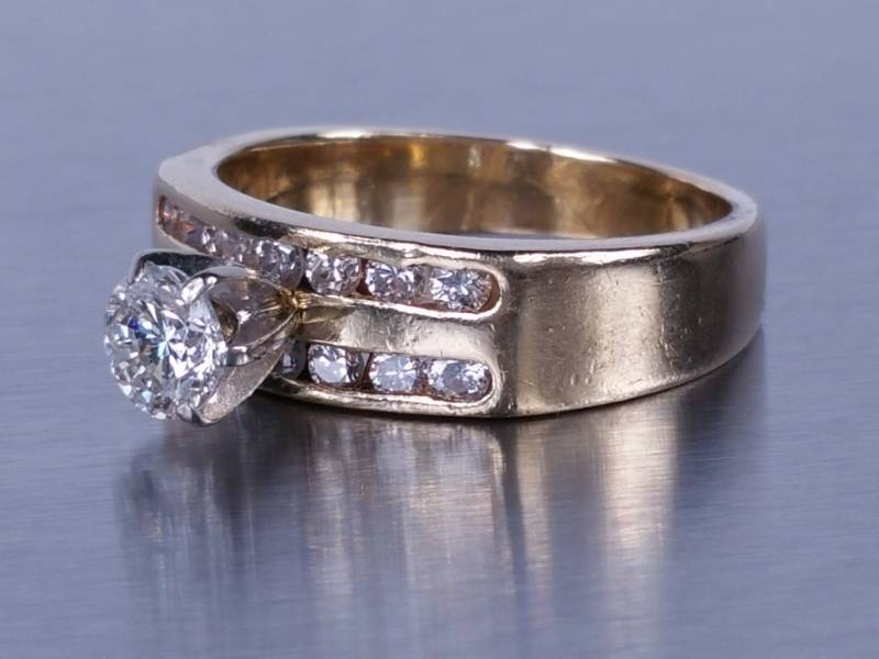 1 CT Diamond Ring in 14k Yellow Gold - $4500