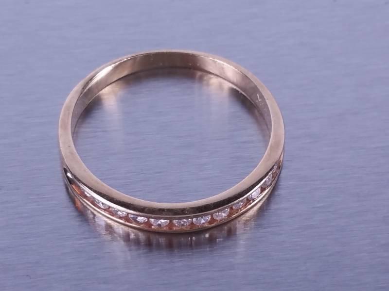 Diamond Band in 14k Yellow Gold