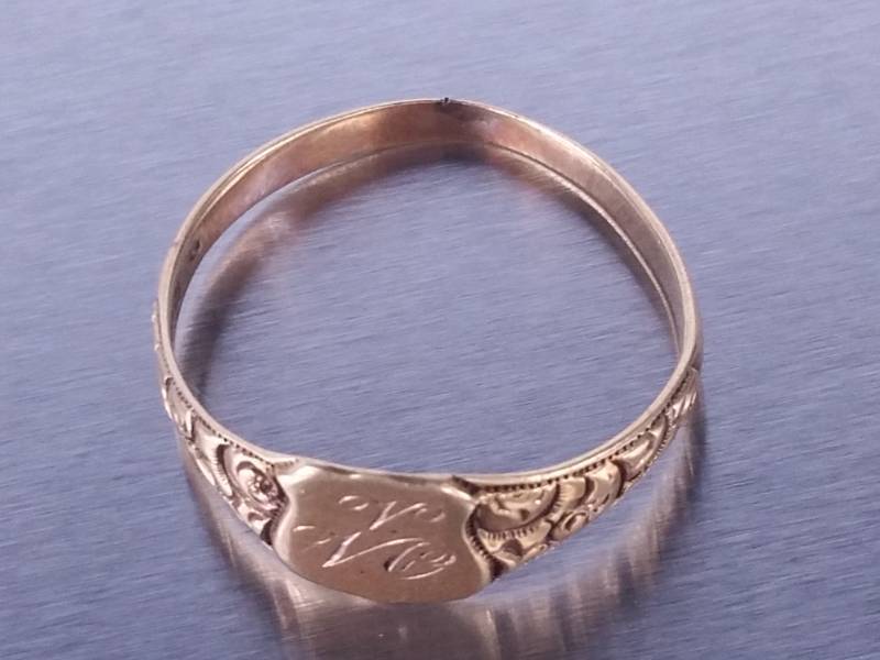 Antique Mens 14k Yellow Gold Ring