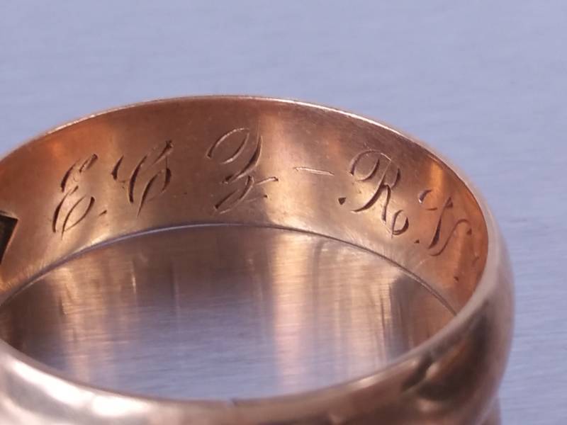 Mens 1907 Antique 14kt Yellow Gold Band