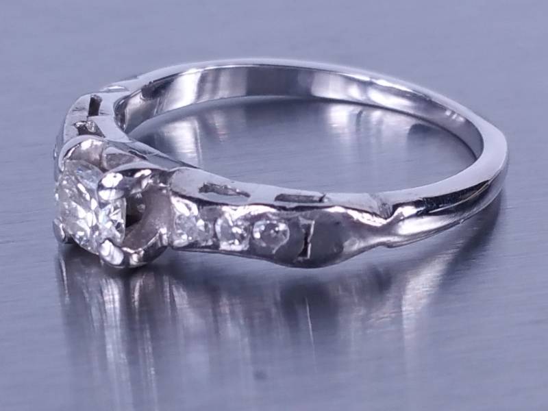 VintageAntique Diamond Ring in 14k White Gold