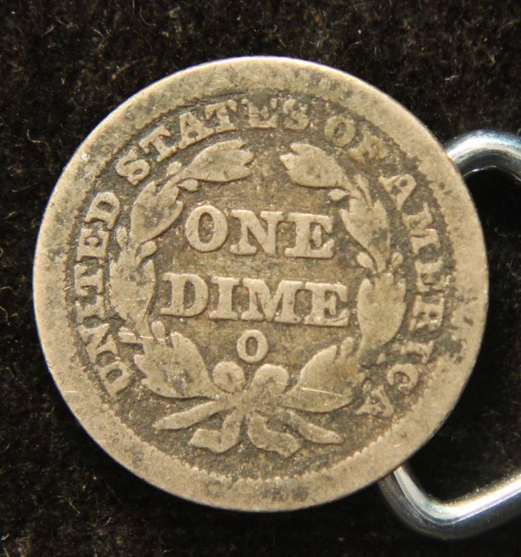 1854-O SEATED LIBERTY SILVER DIME