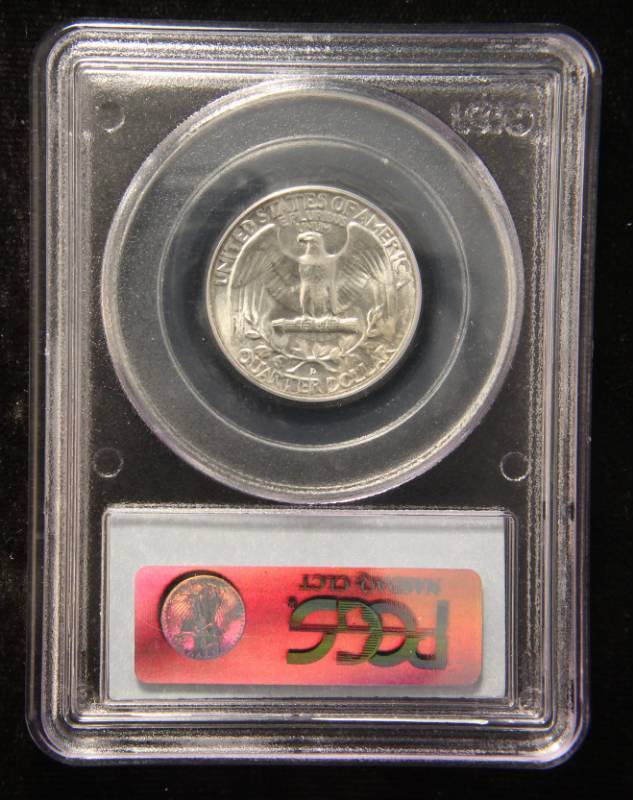 1959-D WASHINGTON SILVER QUARTER MS65 PCGS