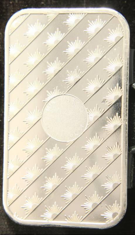 1 TROY OZ. .999 FINE SILVER BAR SUNSHINE MINTING