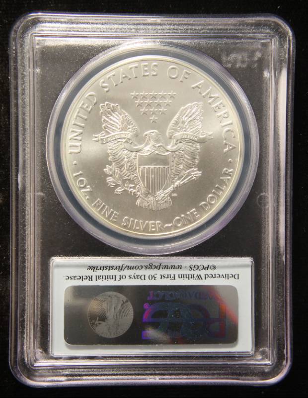 2013 AMERICAN SILVER EAGLE 1 TROY OZ. .999 FINE SILVER MS69 PCGS FIRST STRIKE