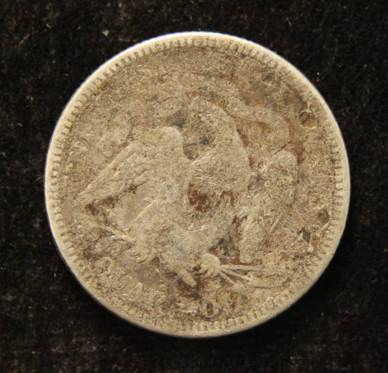 1877 US SEATED LIBERTY QUARTER