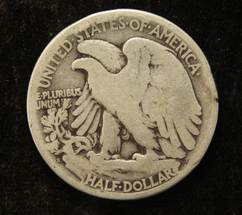 1918-S WALKING LIBERTY SILVER HALF DOLLAR