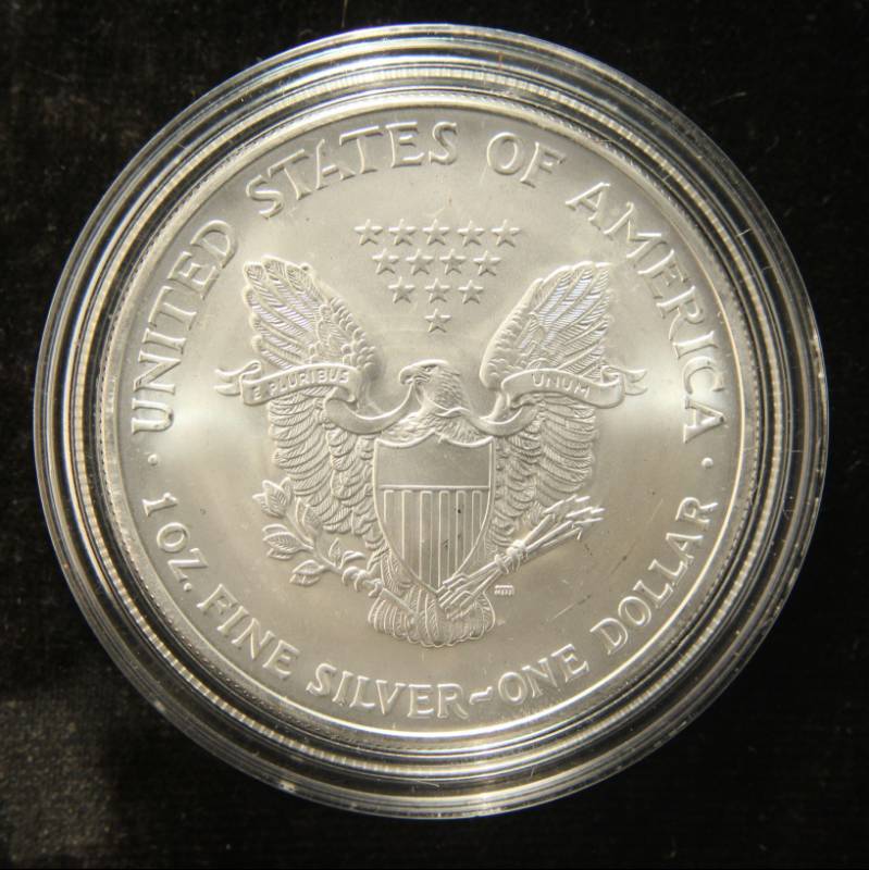 2003 AMERICAN SILVER EAGLE 1 TROY OZ. .999 FINE SILVER DOLLAR IN AIRTITE HOLDER