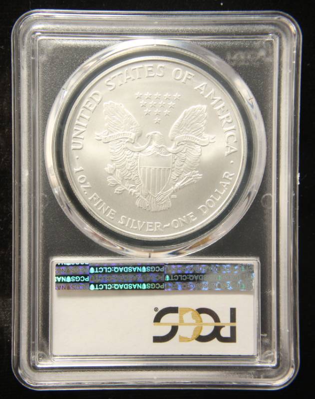 2007 AMERICAN SILVER EAGLE 1 TROY OZ. .999 FINE SILVER MS69 PCGS