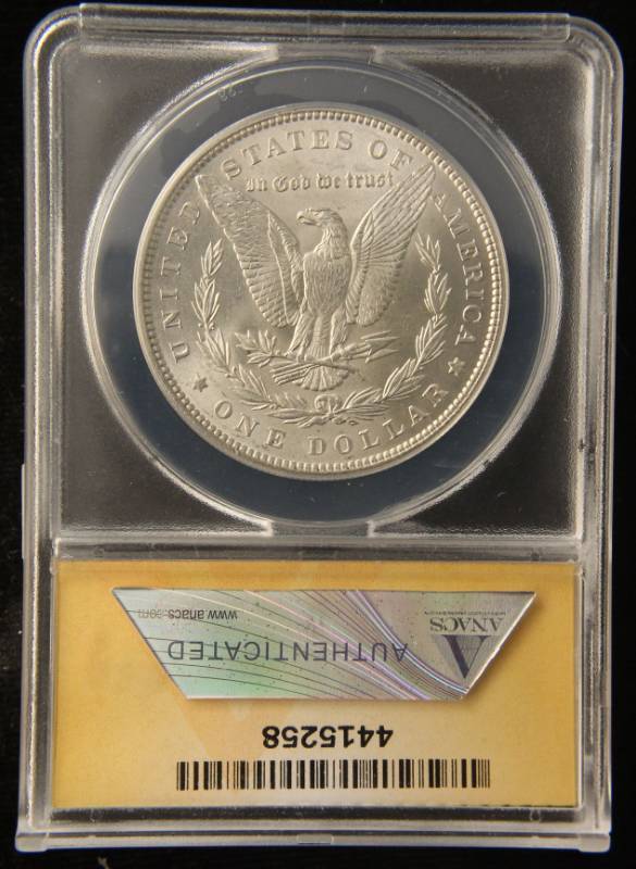 1887 MORGAN SILVER DOLLAR MS63 ANACS