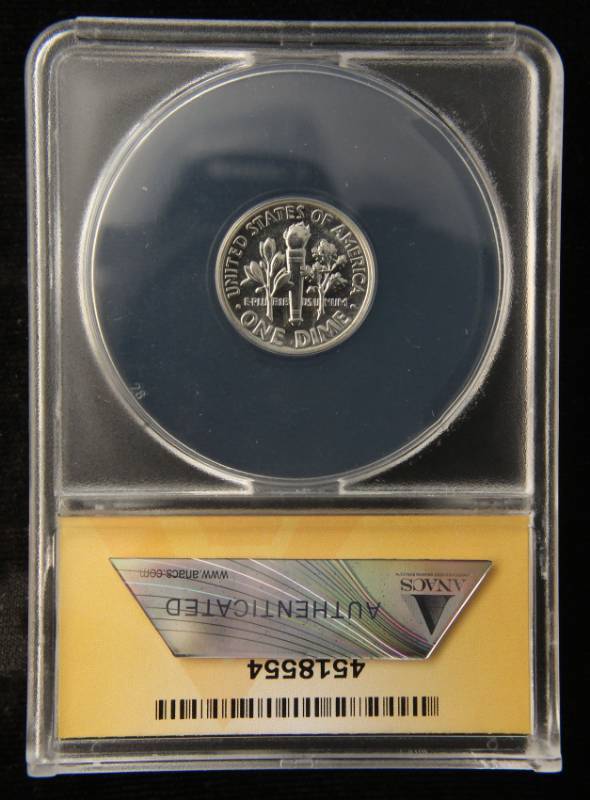 1955 PROOF ROOSEVELT SILVER DIME PF65 ANACS
