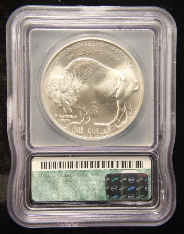 2001-D US MINT BUFFALO SILVER DOLLAR MS70 ICG
