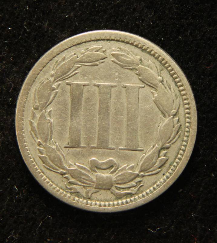 1866 US THREE CENT NICKEL