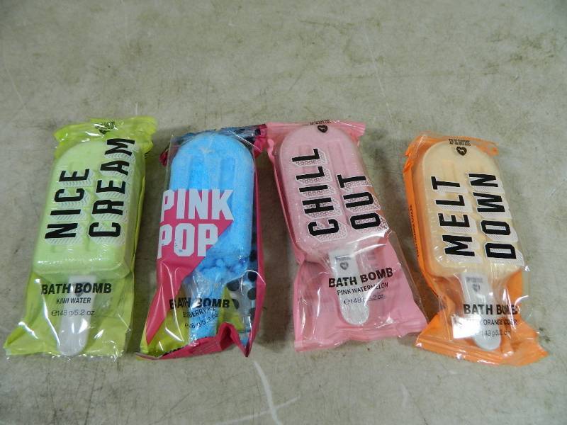 lot 22 image: 4 New Victorias Secret Popsicle Bath Bombs