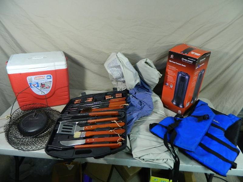 lot 77 image: Camping, Space Heater, Cooler, Etc
