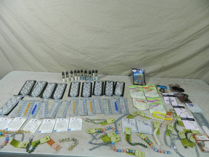 lot 117 image: Tons of New Beading  Jewelry Making Items