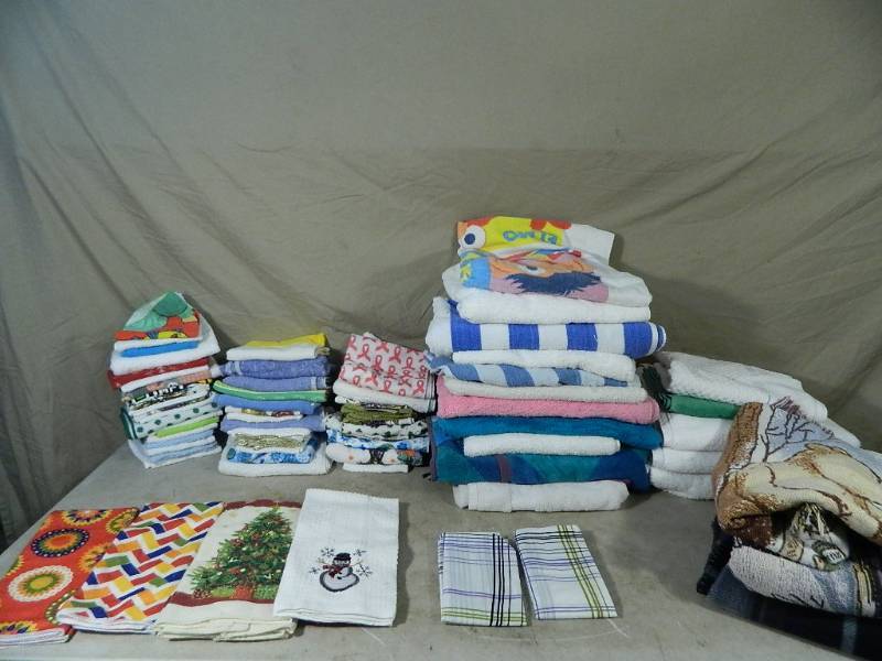 lot 134 image: Towels, Blankets, and More