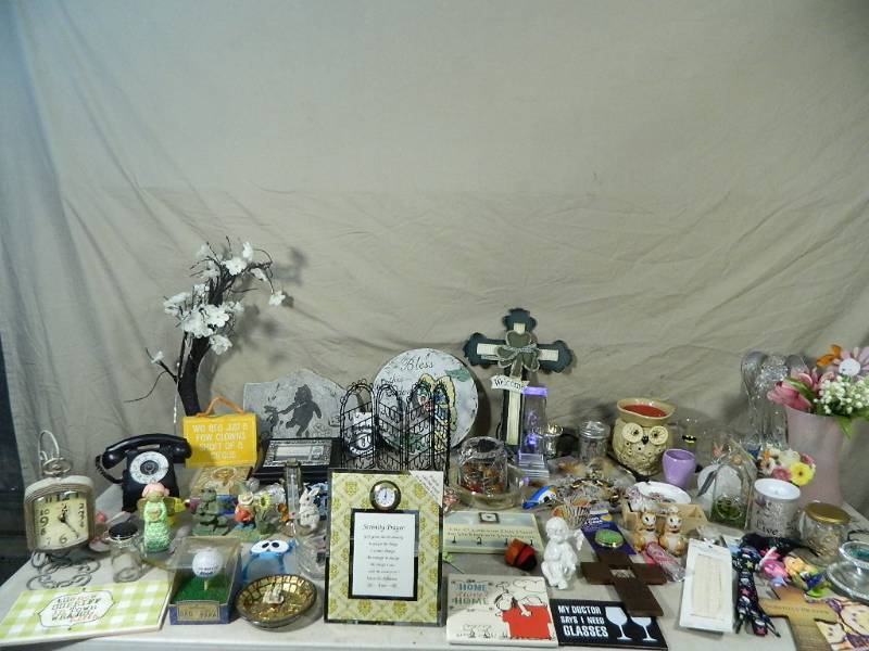 lot 142 image: Hanging Clock, Garden Decor, More