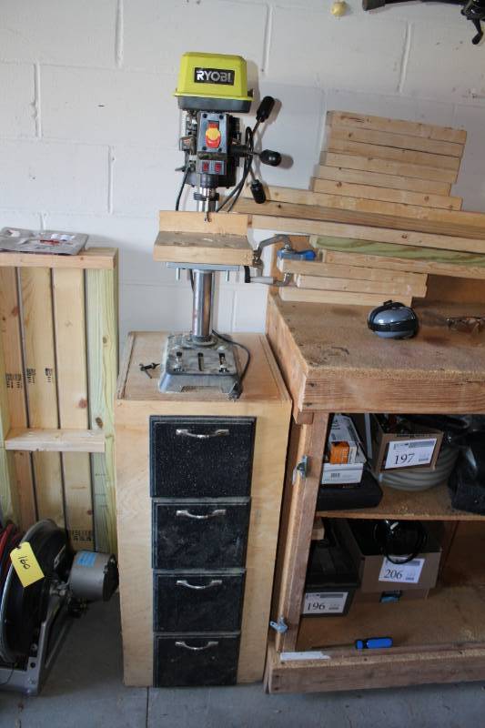 lot 155 image: Ryobi 10in. Bench Drill Press w Laser