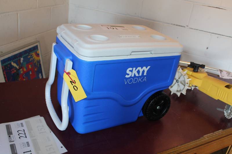 lot 191 image: Coleman Sky Vodka Rolling Cooler