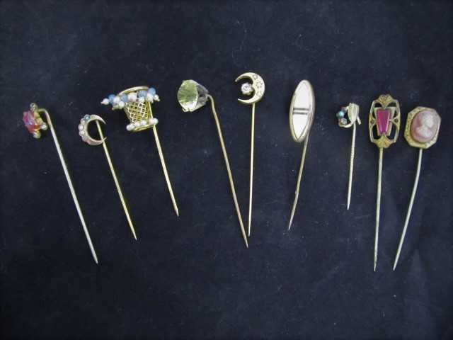 lot 21 image: Group of Old Antique Stick Pins