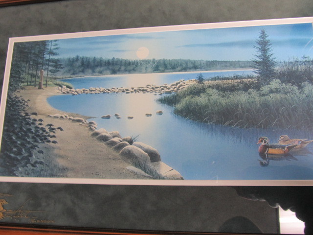 lot 20 image: Framed Signed & Numbered JERRY RAEDEKE Wildlife Print wHand Drawn Sketch