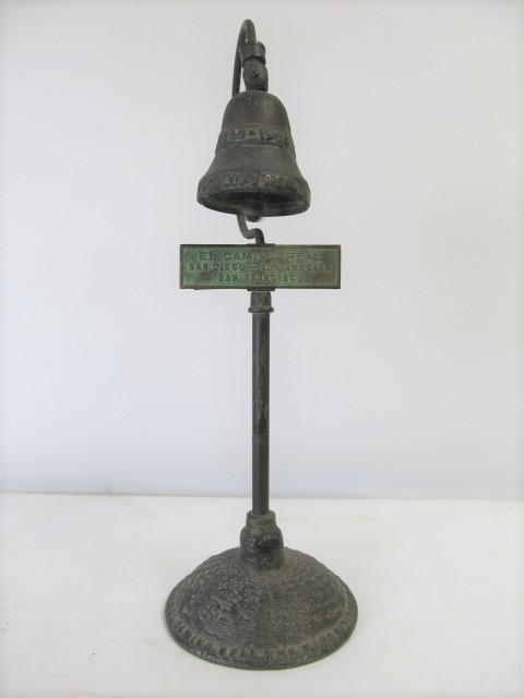 lot 62 image: Old Vintage Brass EL CAMINO REAL California Highway Souvenir