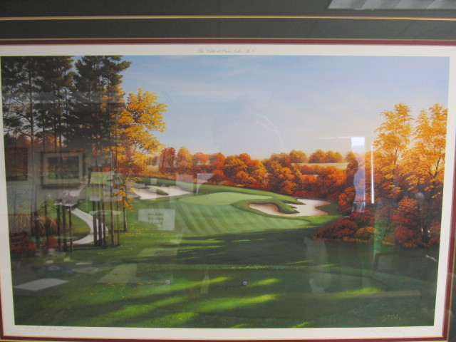 lot 65 image: Framed Signed & Numbered LEO STANS - #11 at The Wilds Golf Course Print