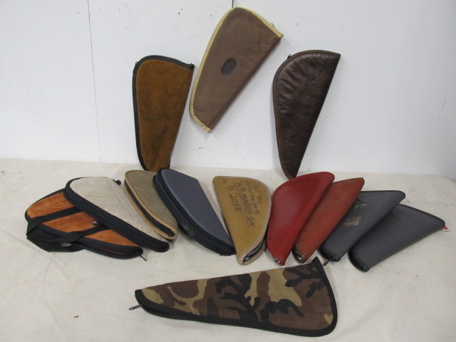 lot 47 image: LARGE Lot of Padded Pistol Gun Cases