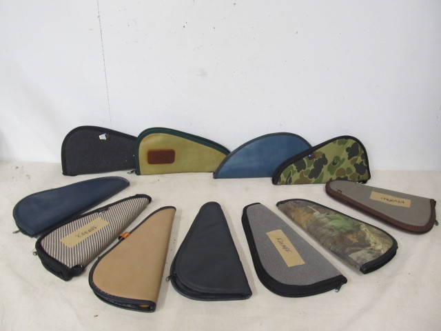 lot 48 image: LARGE Lot of Padded Pistol Gun Cases