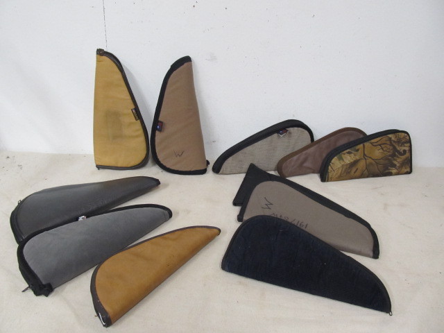 lot 49 image: LARGE Lot of Padded Pistol Gun Cases