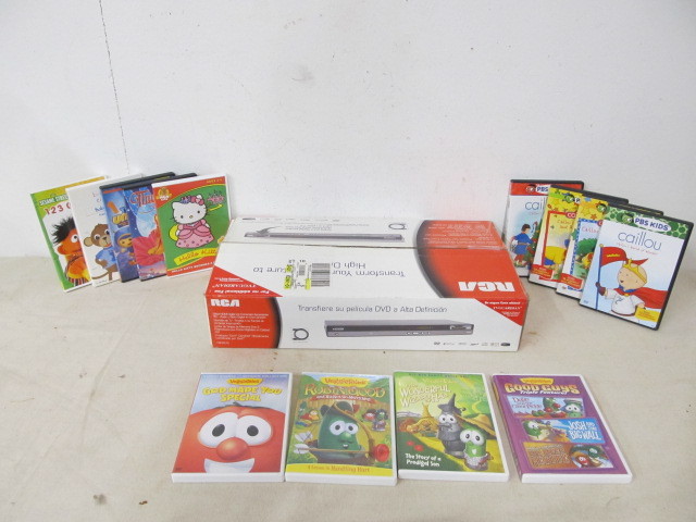 lot 90 image: Hd RCA DVD Player wRemote & Childrens DVDs