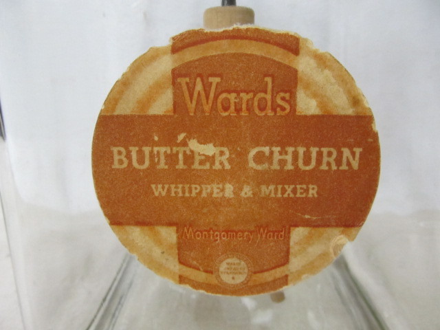 lot 1 image: Vintage WARDS Butter Churn Whipper & Mixer