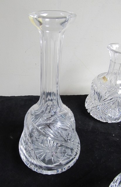 lot 124 image: Group of High Quality Vintage Cut Crystal Decanters wStoppers