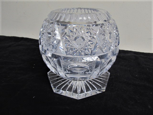lot 125 image: Antique ABP American Brilliant Cut Footed Bowl