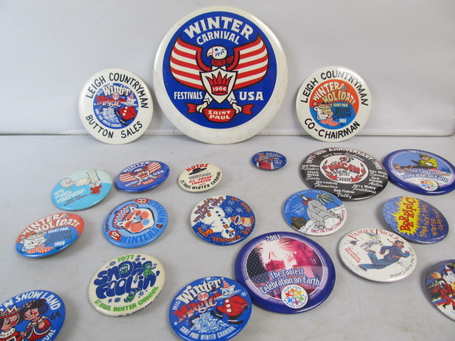 lot 113 image: Group of Vintage etc Saint Paul Winter Carnival Buttons