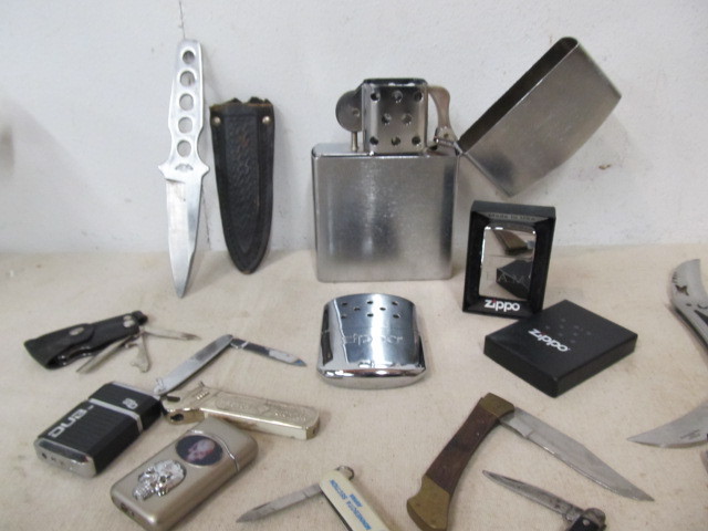 lot 176 image: Lot of Assorted Lighters & Knives