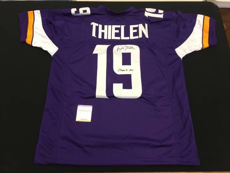 lot 1 image: Minnesota Viking Adam Thielen Autographed Jersey - TSE Authenticated