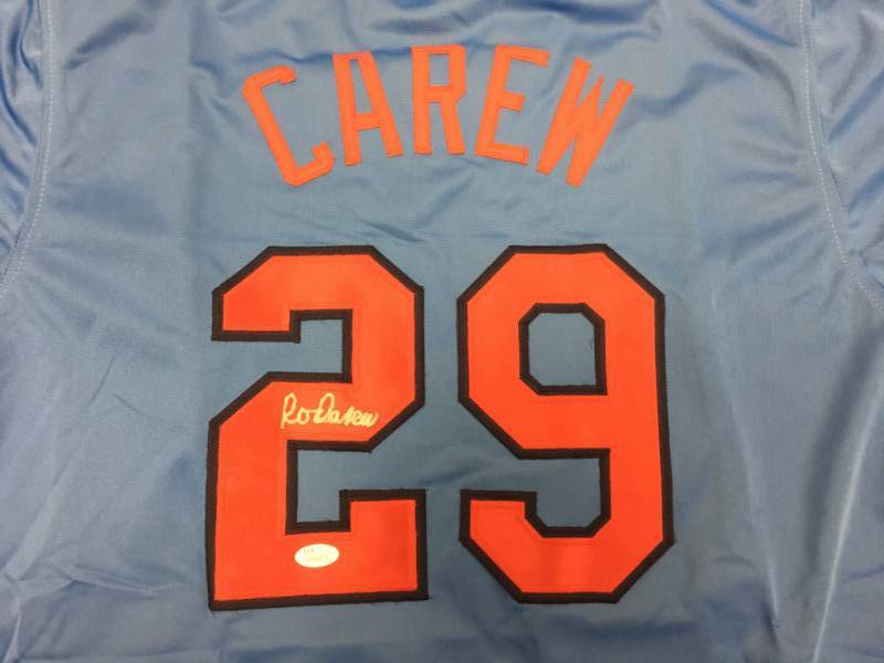 lot 5 image: Minnesota Twins Rod Carew Autographed Jersey - JSA Authenticated