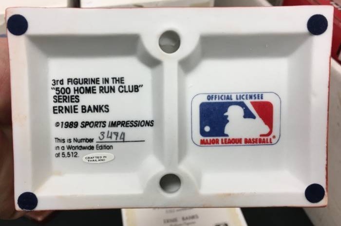 lot 64 image: Limited Edition Ernie Banks Sports Impressions Porcelain Statue