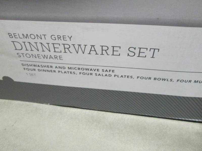lot 1 image: Threshold Belmont Gray Stoneware 3 ...