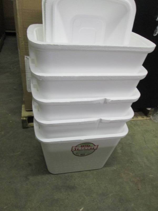 lot 18 image: Lot of 5 Extra Strength Foam Cooler...