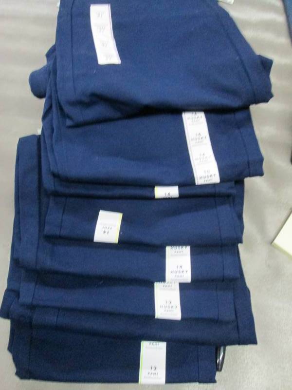 lot 47 image: Lot of 8 Cat & Jack Navy Uniform Pa...