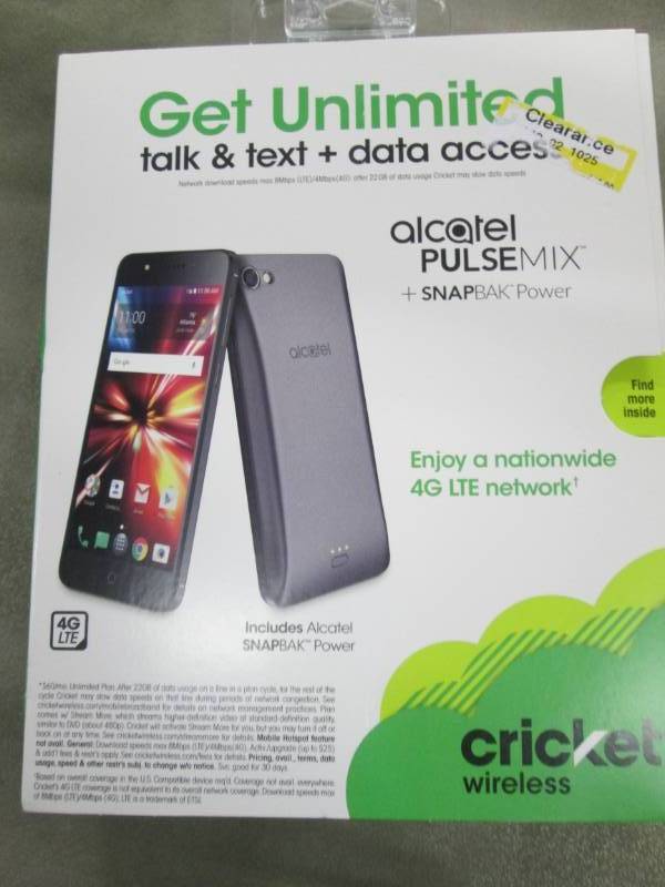 lot 98 image: Cricket Wireless Alcatel Pulsemix w...