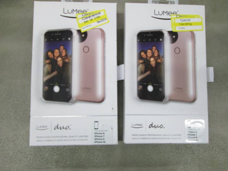 lot 111 image: Lot of 2 LuMee Duo Rose Gold iPhone...