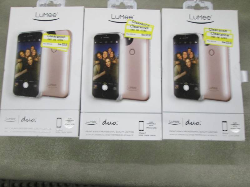 lot 112 image: Lot of 3 LuMee Duo Rose Gold iPhone...
