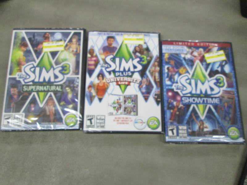 lot 122 image: Lot of 3 Sealed  WINMAC Sims 3 Gam...